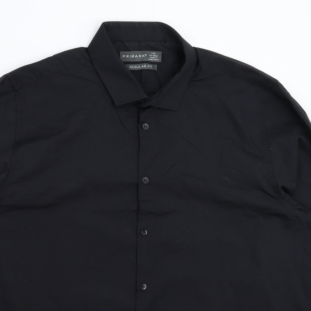 Primark Mens Black    Dress Shirt Size 17.5