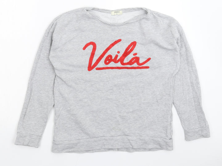 Papaya Womens Grey   Pullover Sweatshirt Size M