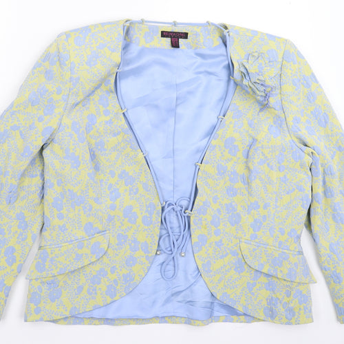 Belinda Womens Multicoloured Floral  Jacket Blazer Size 16