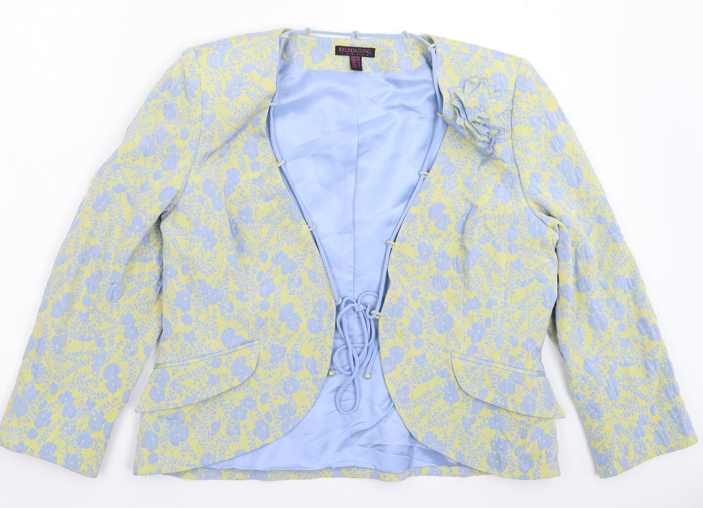 Belinda Womens Multicoloured Floral  Jacket Blazer Size 16
