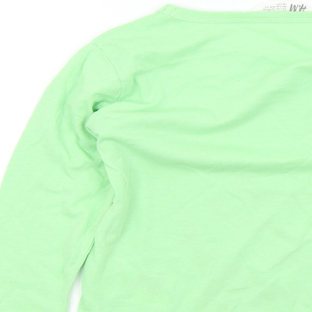 H&M Boys Green Colourblock  Basic T-Shirt Size 2-3 Years  - dinasour