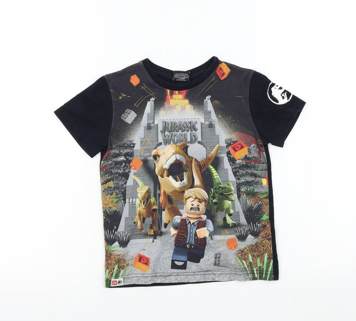NEXT Boys Black Colourblock  Basic T-Shirt Size 4 Years  - LEGO