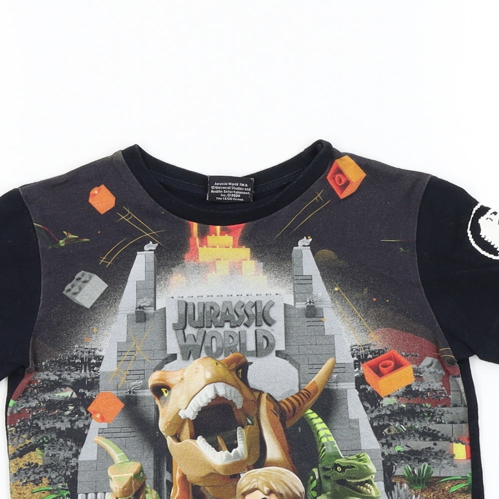 NEXT Boys Black Colourblock  Basic T-Shirt Size 4 Years  - LEGO