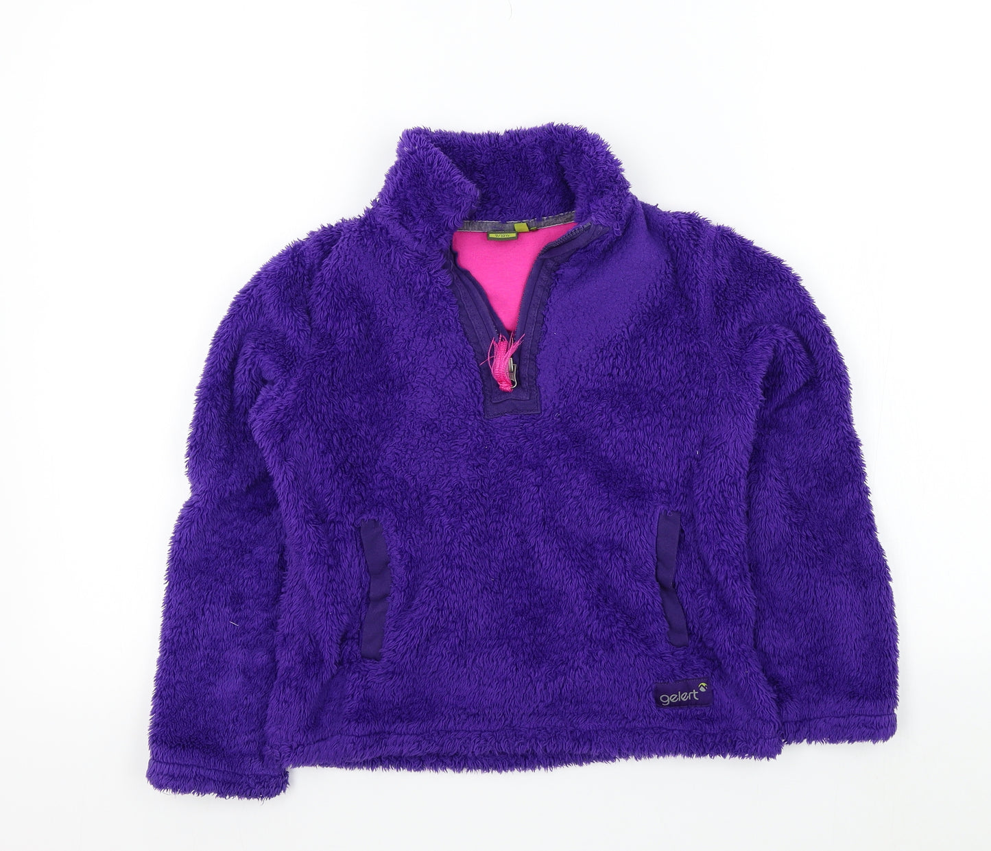 Gelert Girls Purple Colourblock  Pullover Jumper Size 9-10 Years