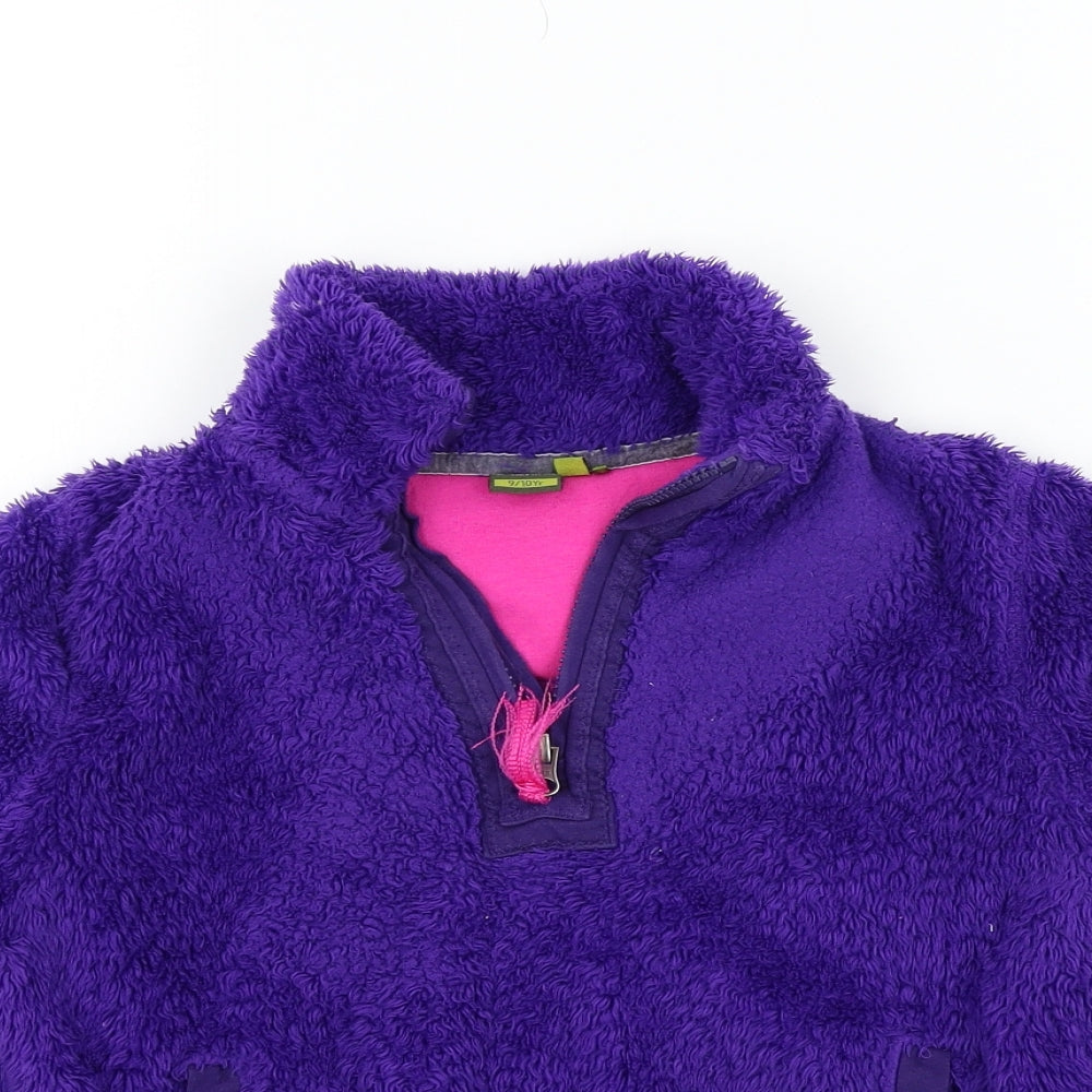 Gelert Girls Purple Colourblock  Pullover Jumper Size 9-10 Years