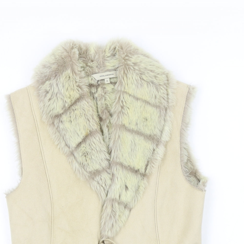 Debenhams Womens Beige   Jacket Waistcoat Size 10