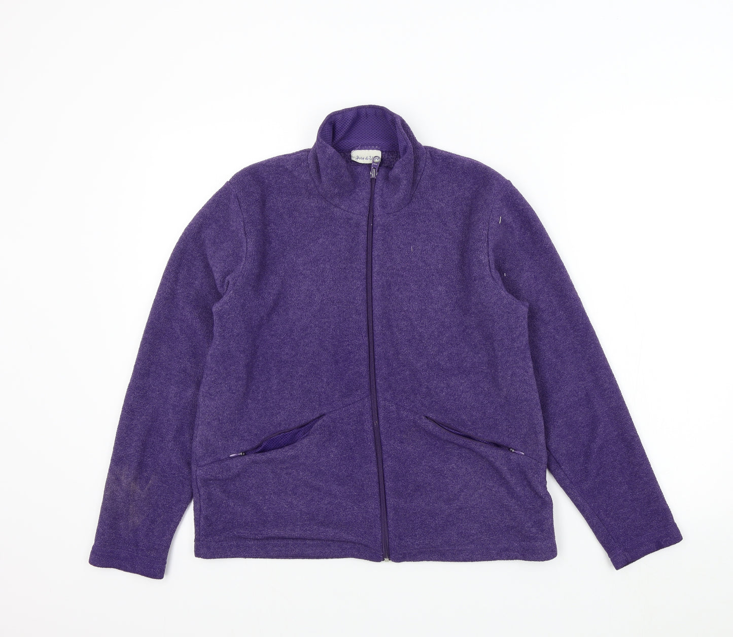 Joie De Vivre Womens Purple   Full Zip Jumper Size M