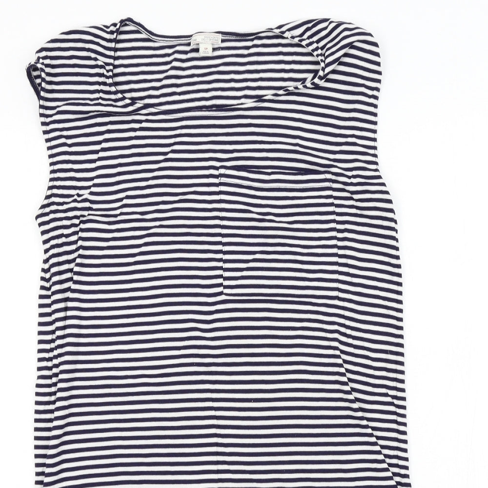 Gap Womens Blue Striped  T-Shirt Dress  Size S