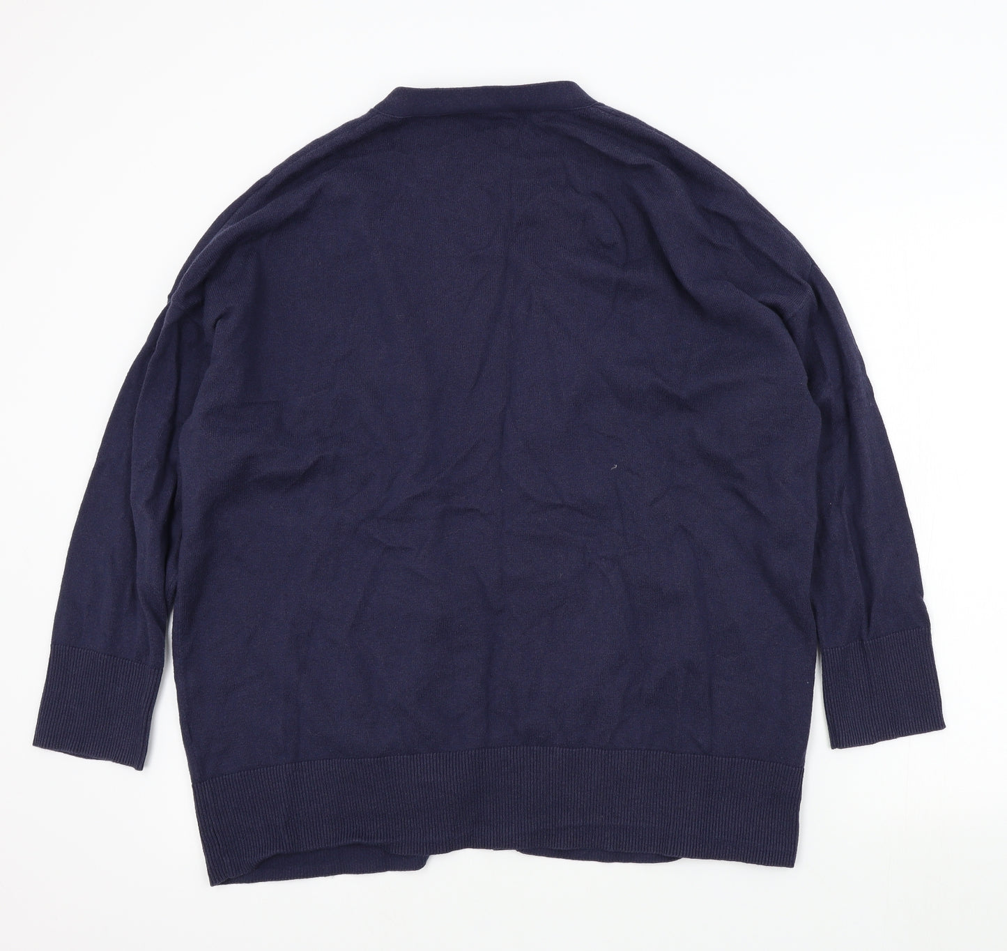 Woolovers Womens Blue   Cardigan Jumper Size L