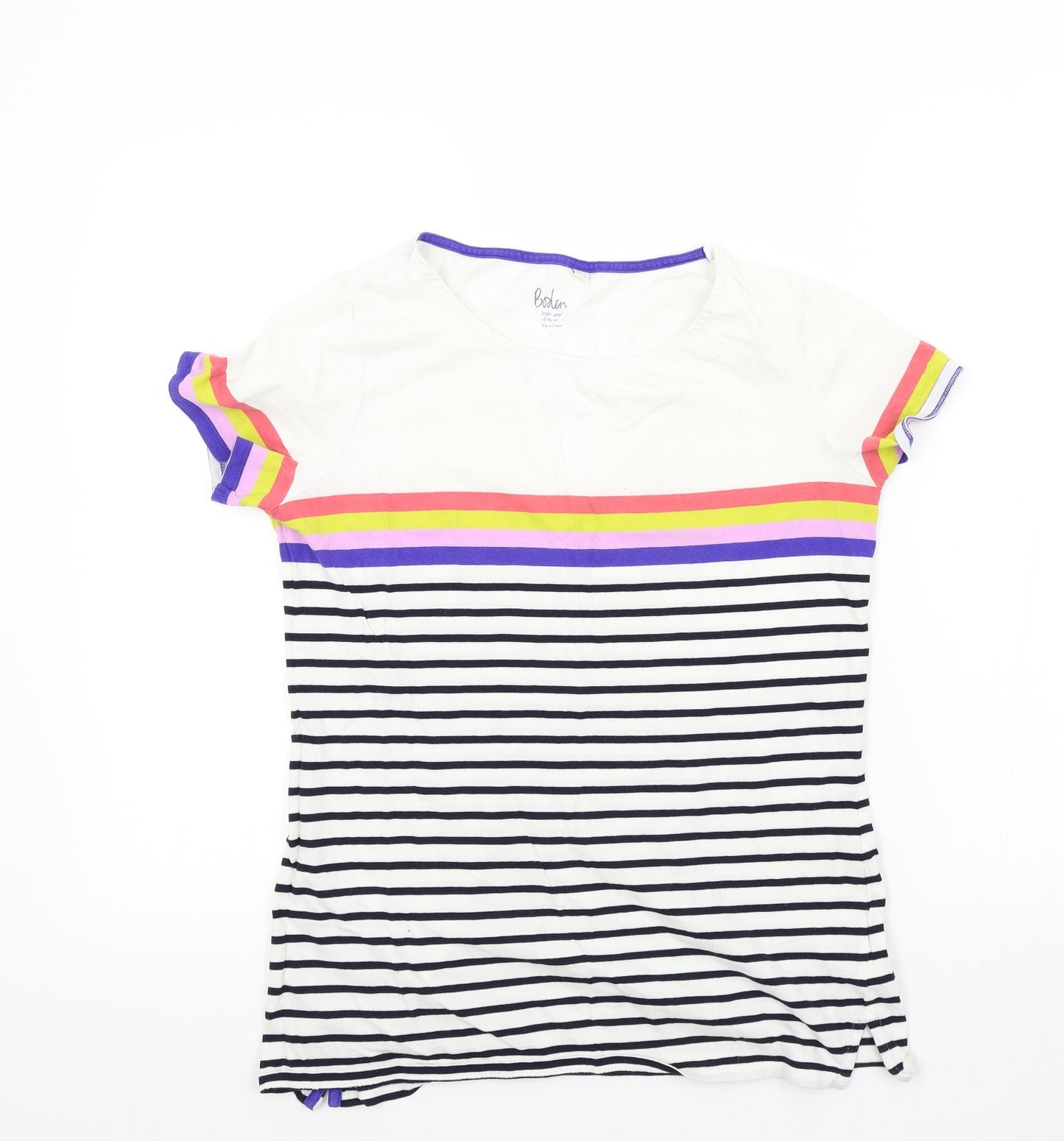 Boden Womens Multicoloured Striped  Basic Polo Size 12