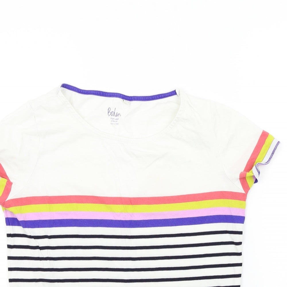 Boden Womens Multicoloured Striped  Basic Polo Size 12