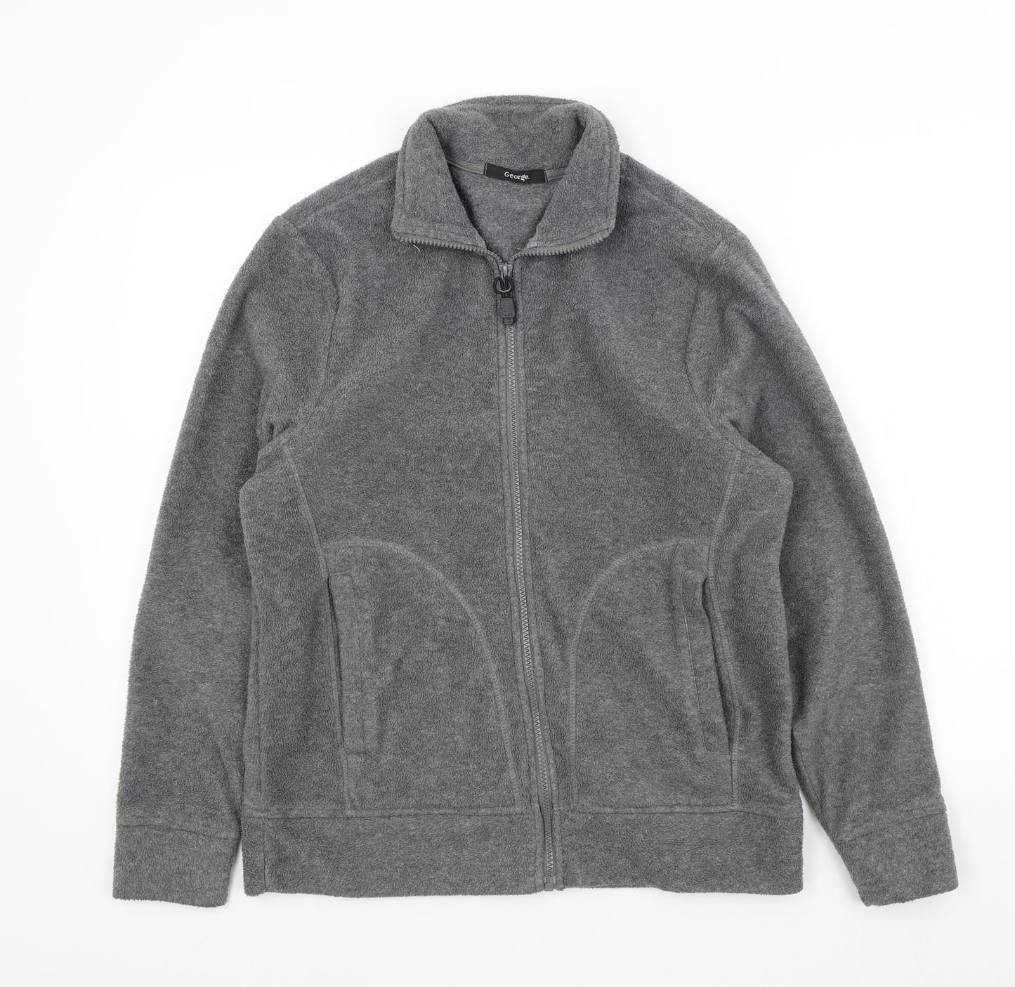 George Womens Grey   Full Zip Jumper Size S