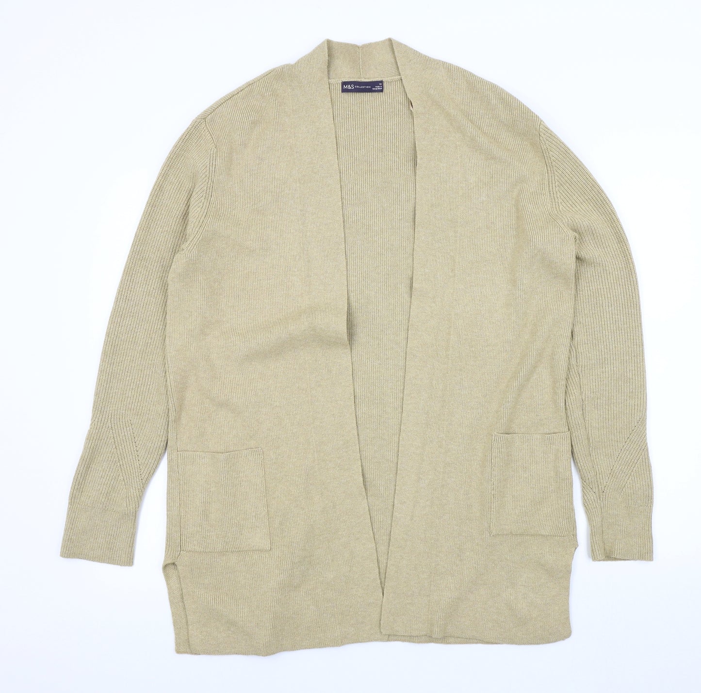M&S Womens Brown   Cardigan Jumper Size 14