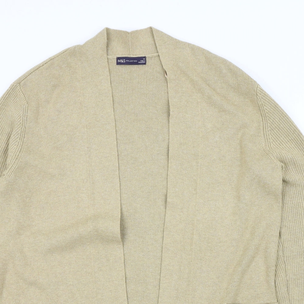 M&S Womens Brown   Cardigan Jumper Size 14