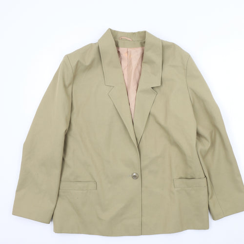 PAUL VADIM Womens Beige   Jacket Blazer Size 14