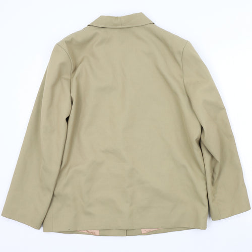 PAUL VADIM Womens Beige   Jacket Blazer Size 14