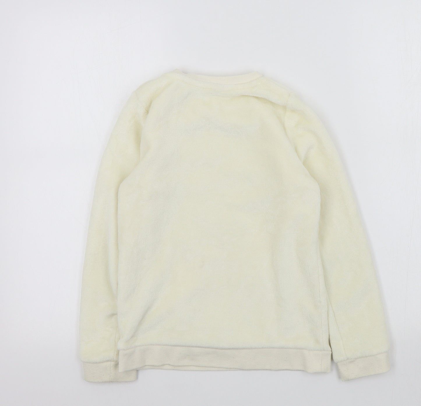 H&M Girls Beige Colourblock  Pullover Jumper Size 8-9 Years  - UNICORN