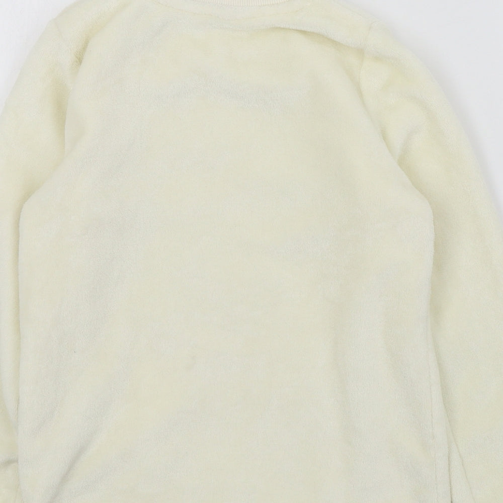 H&M Girls Beige Colourblock  Pullover Jumper Size 8-9 Years  - UNICORN