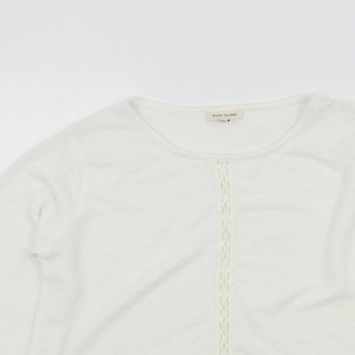 River Island Womens White   Pullover Jumper Size 6