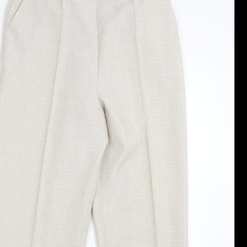 M&S Womens Beige   Carrot Trousers Size 14 L26 in
