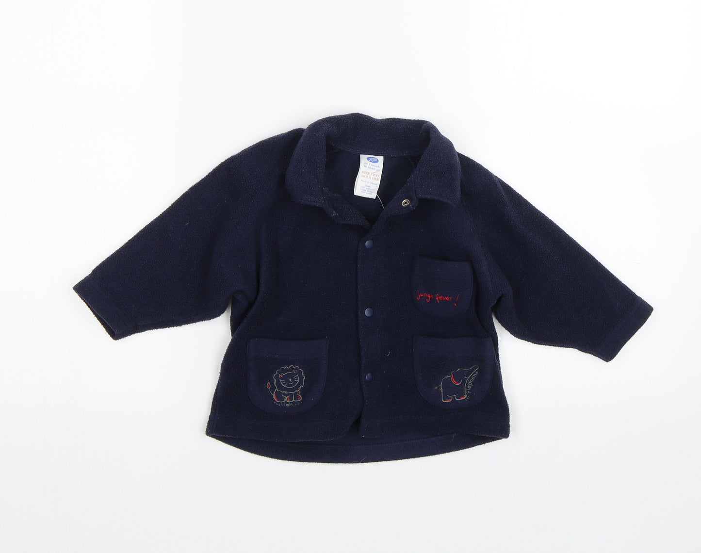 Boots Baby Blue  Fleece Full Zip Jumper Size 6-9 Months  - Animals