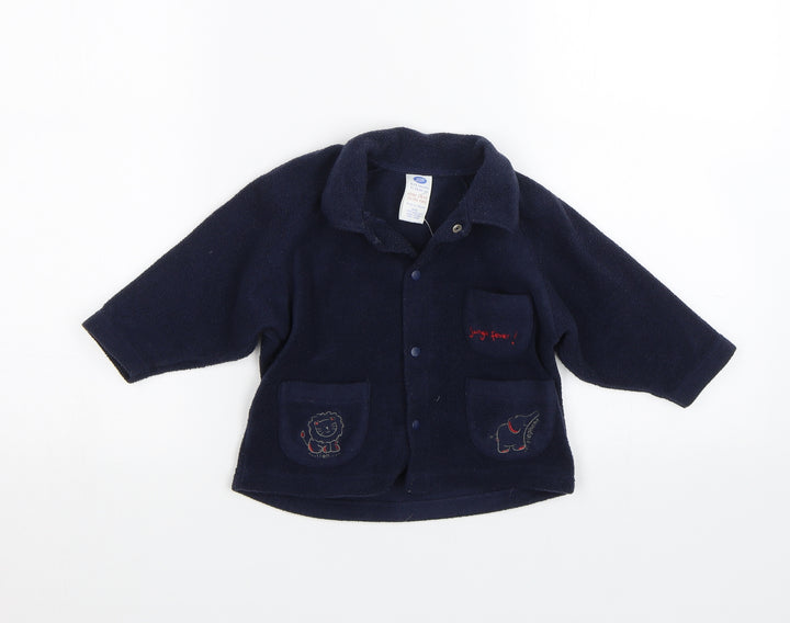 Boots Baby Blue  Fleece Full Zip Jumper Size 6-9 Months  - Animals