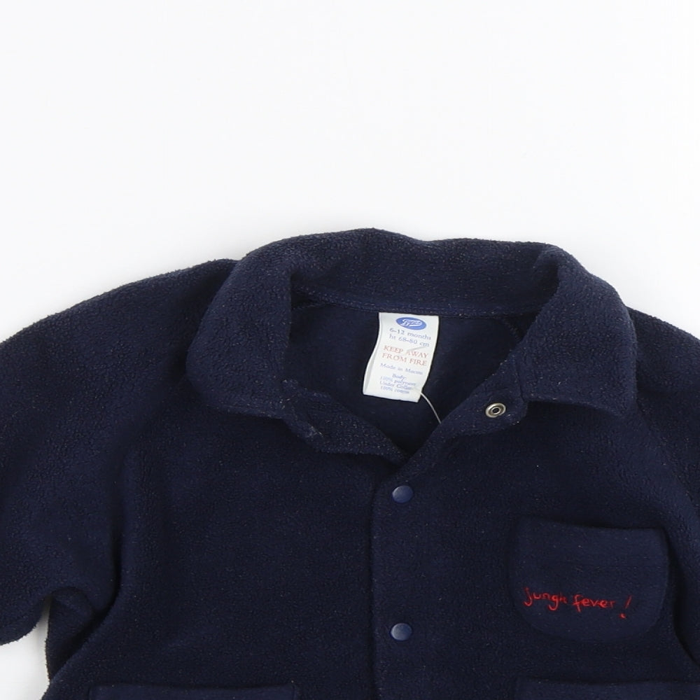 Boots Baby Blue  Fleece Full Zip Jumper Size 6-9 Months  - Animals
