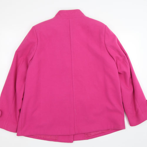 Warehouse Womens Pink   Overcoat Coat Size 14