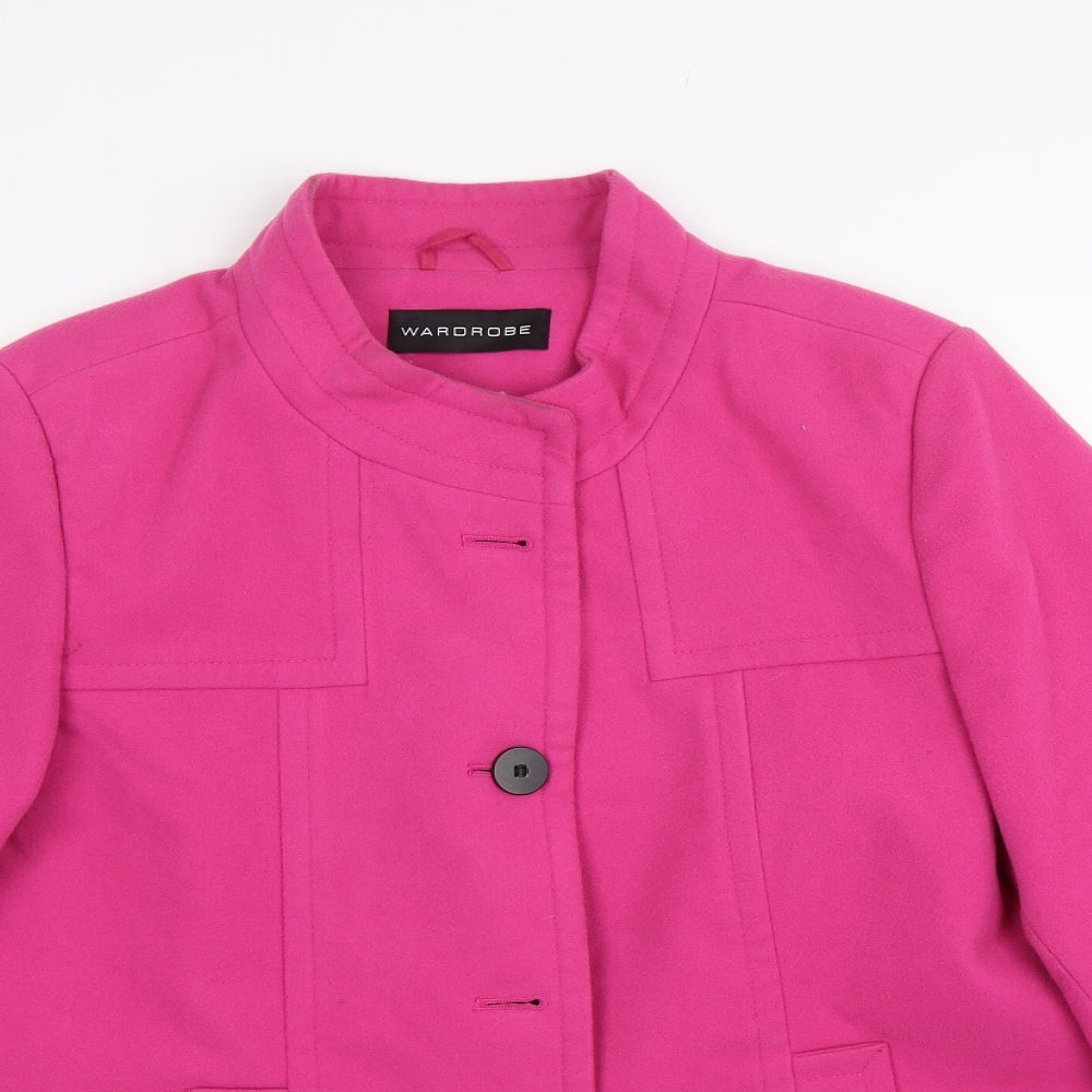 Warehouse Womens Pink   Overcoat Coat Size 14