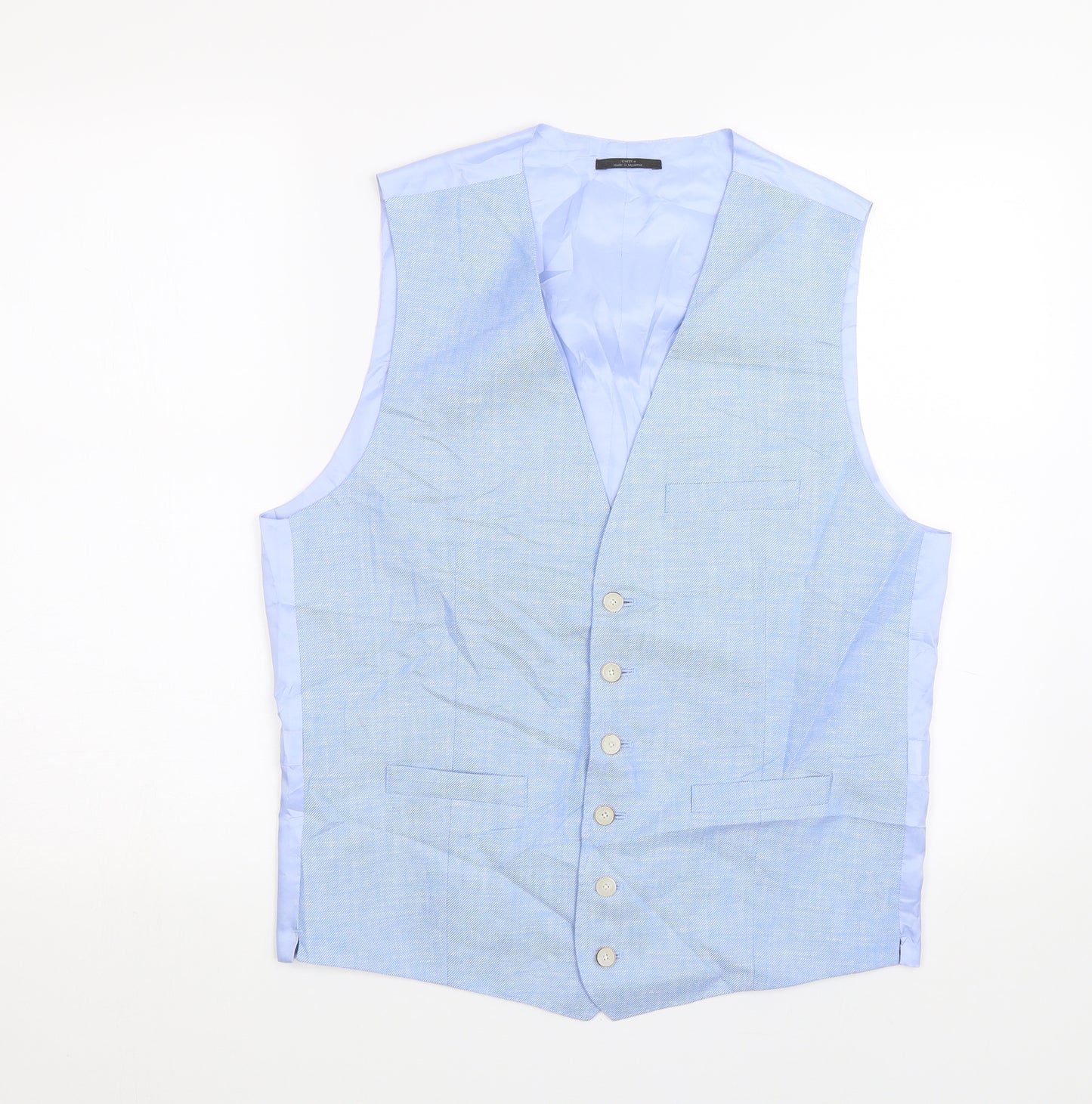 M Mens Blue   Tuxedo Suit Waistcoat Size M