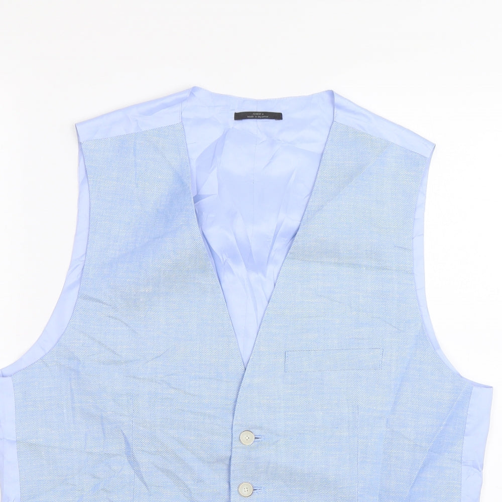 M Mens Blue   Tuxedo Suit Waistcoat Size M