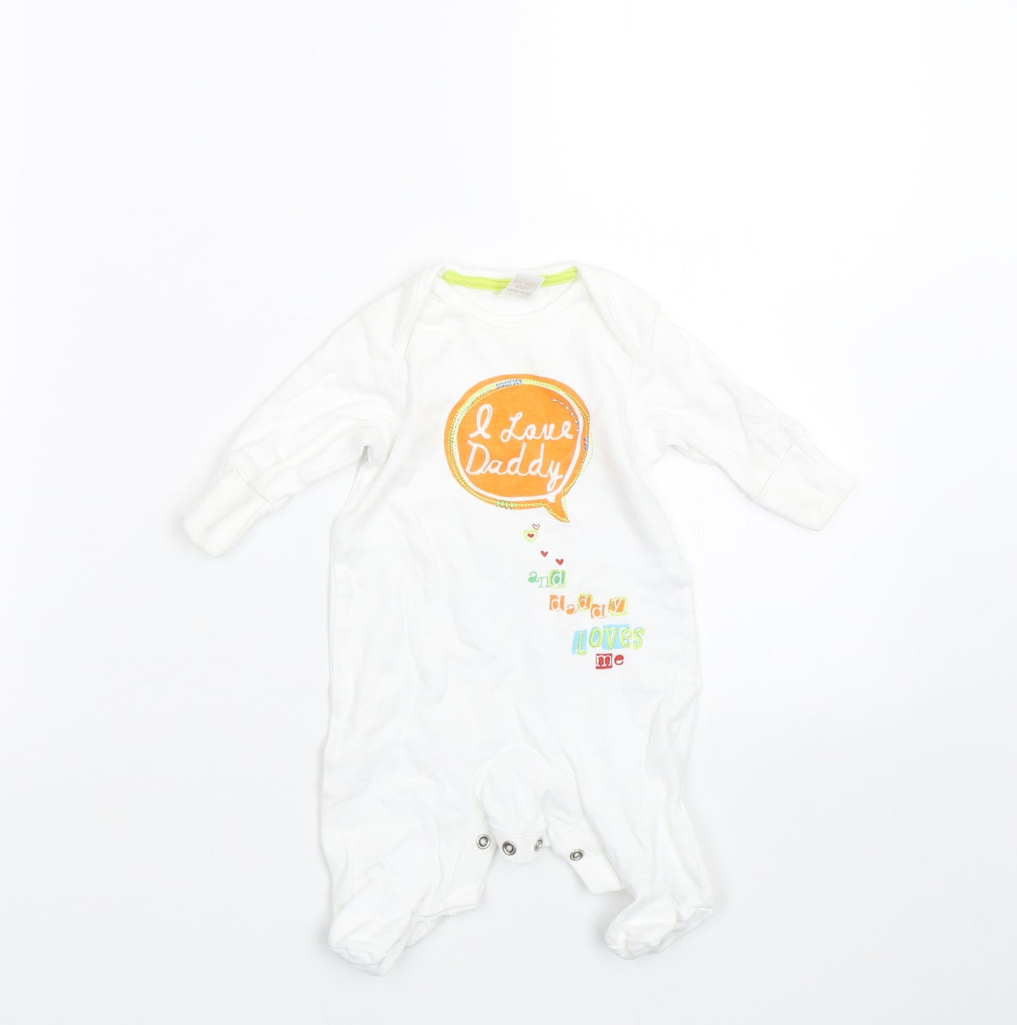 NEXT Baby White   Babygrow One-Piece Size 0-3 Months  - 0-1 Months