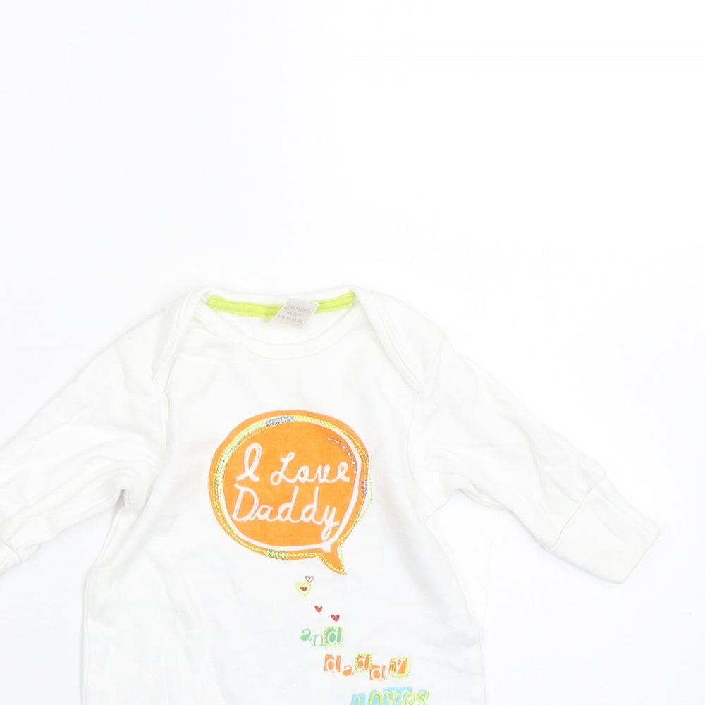 NEXT Baby White   Babygrow One-Piece Size 0-3 Months  - 0-1 Months