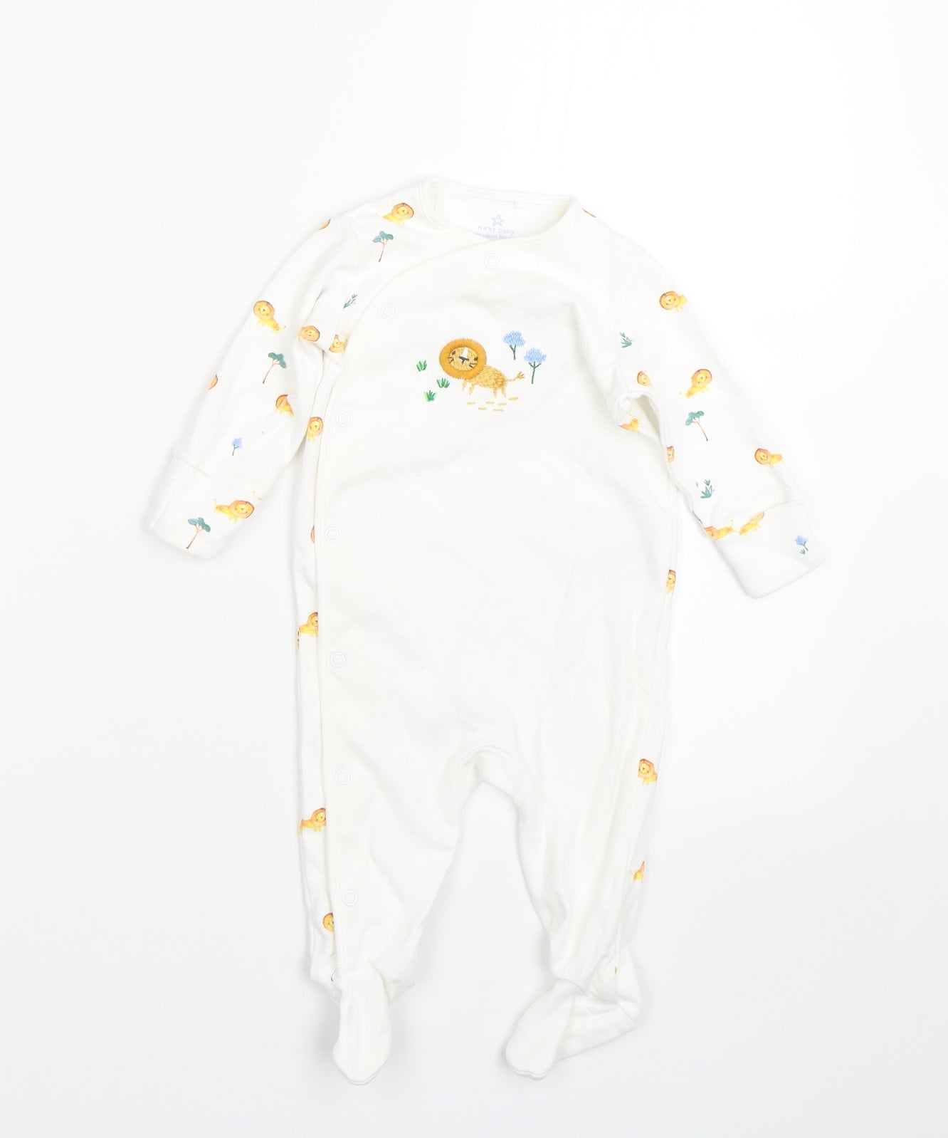 NEXT Baby White Animal Print  Babygrow One-Piece Size 3-6 Months  - Animals