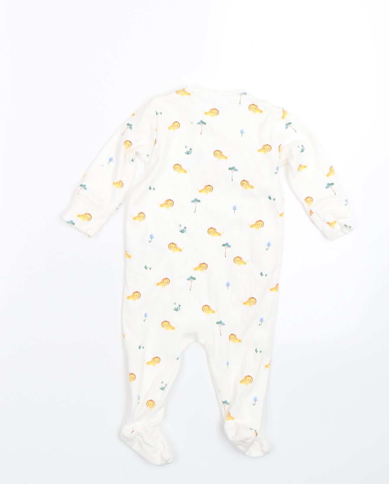 NEXT Baby White Animal Print  Babygrow One-Piece Size 3-6 Months  - Animals