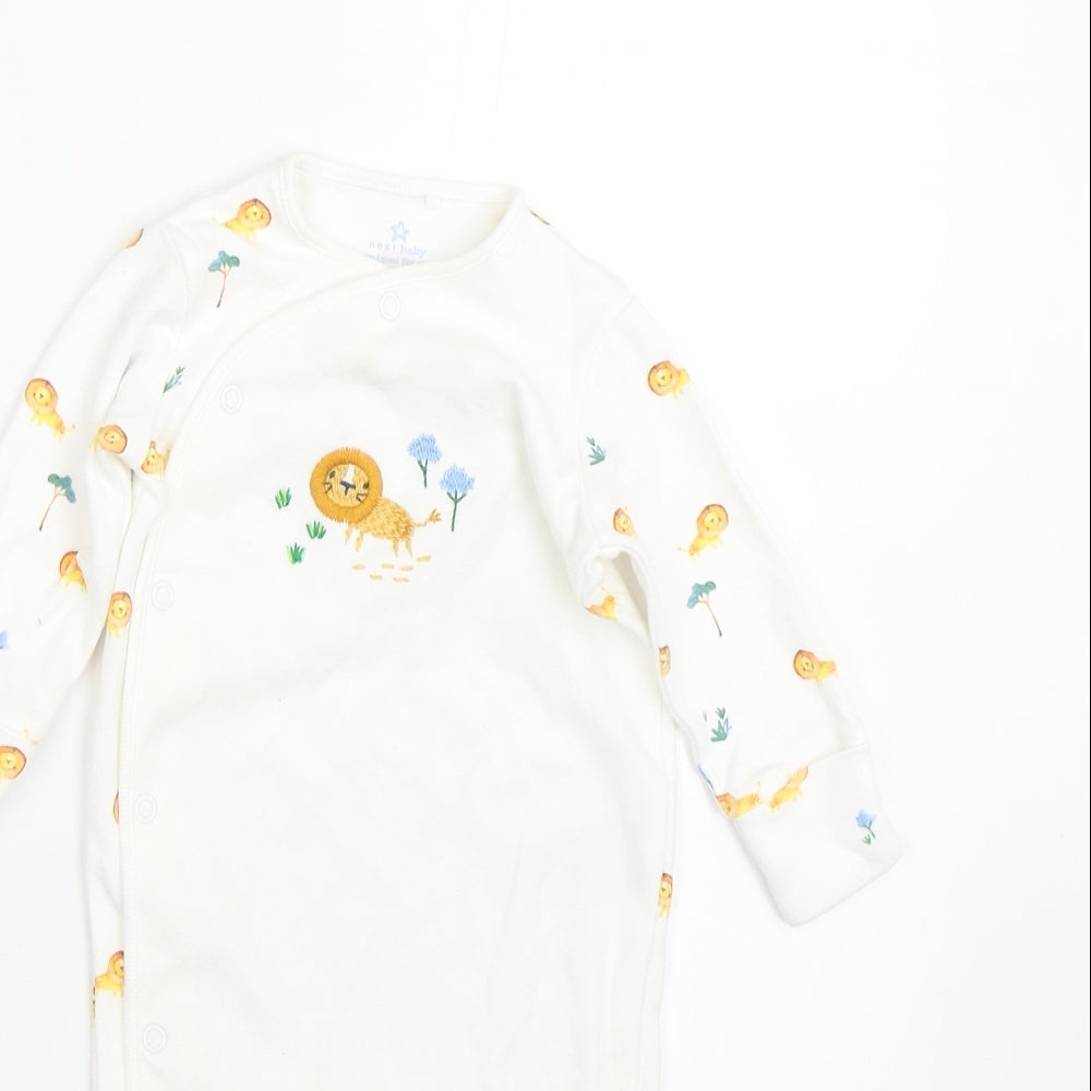 NEXT Baby White Animal Print  Babygrow One-Piece Size 3-6 Months  - Animals