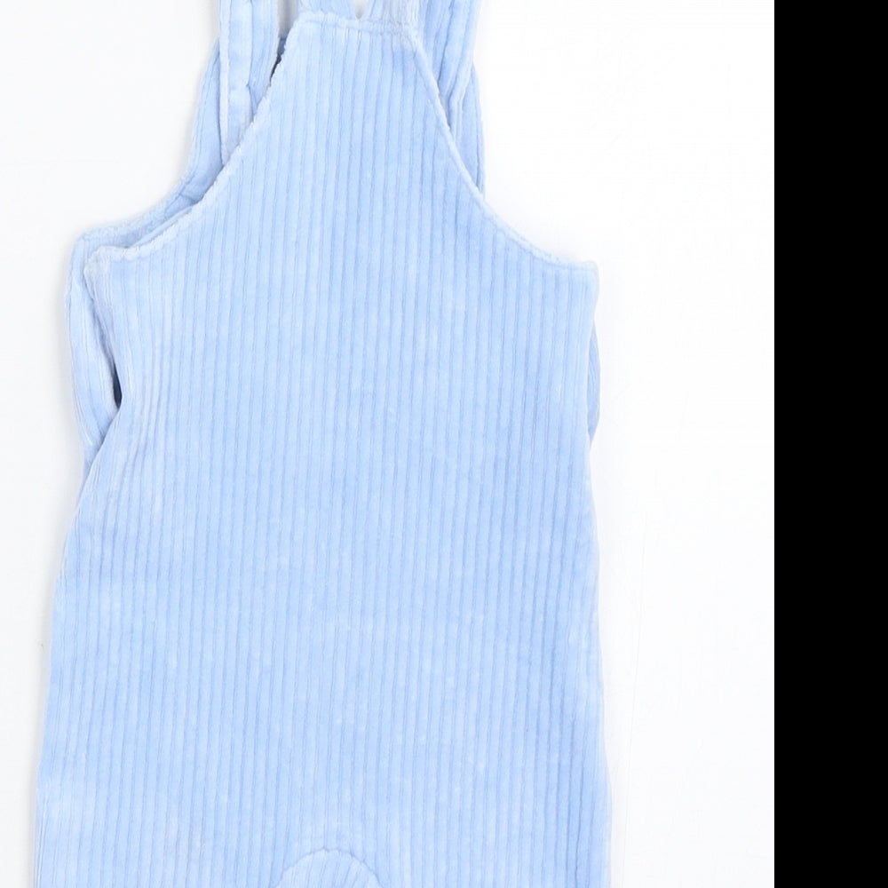 Mothercare Baby Blue Striped  Dungaree One-Piece Size 0-3 Months