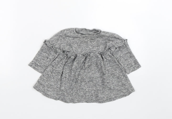 NEXT Girls Grey   T-Shirt Dress  Size 3-6 Months