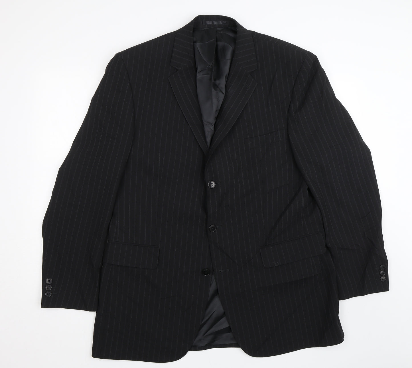 Centaur Mens Black Striped  Jacket Suit Size 44