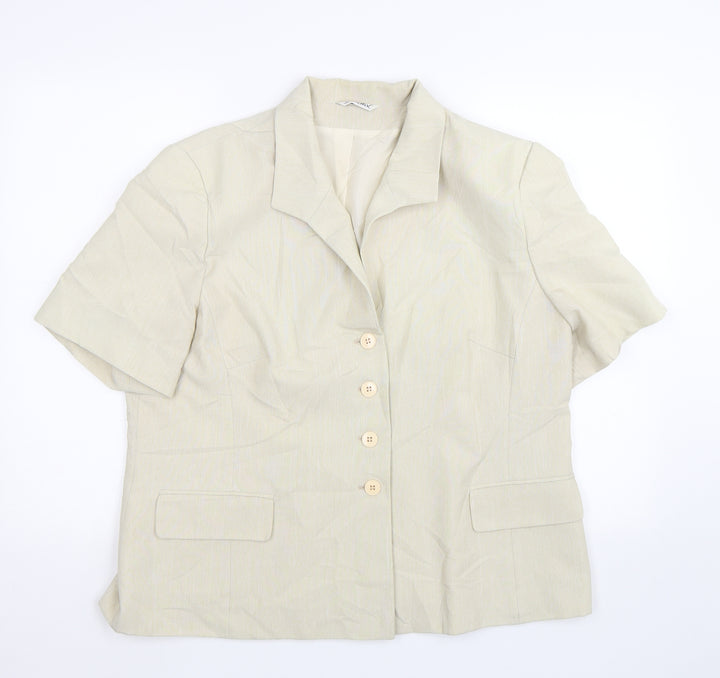 Berkertex Womens Beige Jacket Suit Size 20