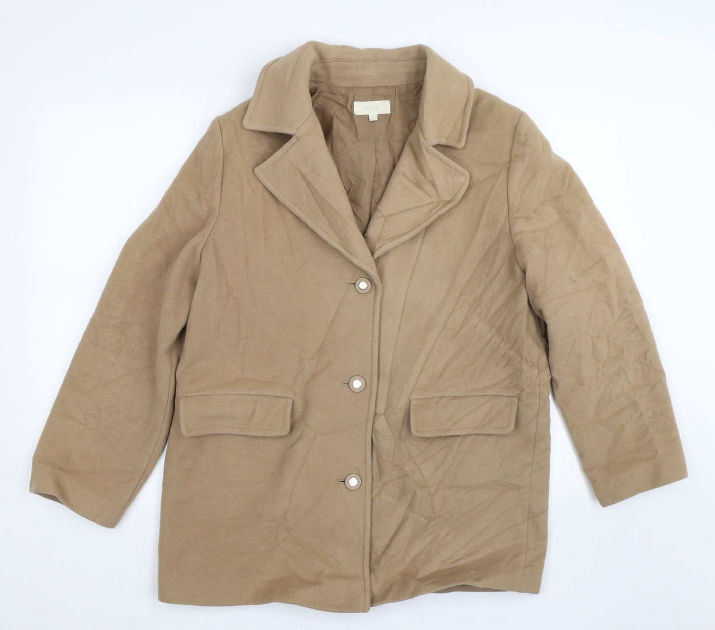 M&S Womens Brown   Trench Coat Coat Size 14