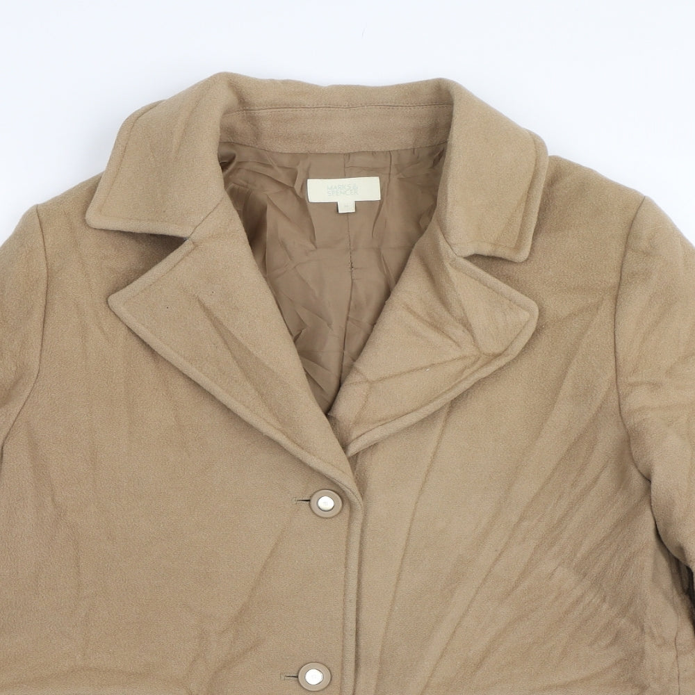 M&S Womens Brown   Trench Coat Coat Size 14