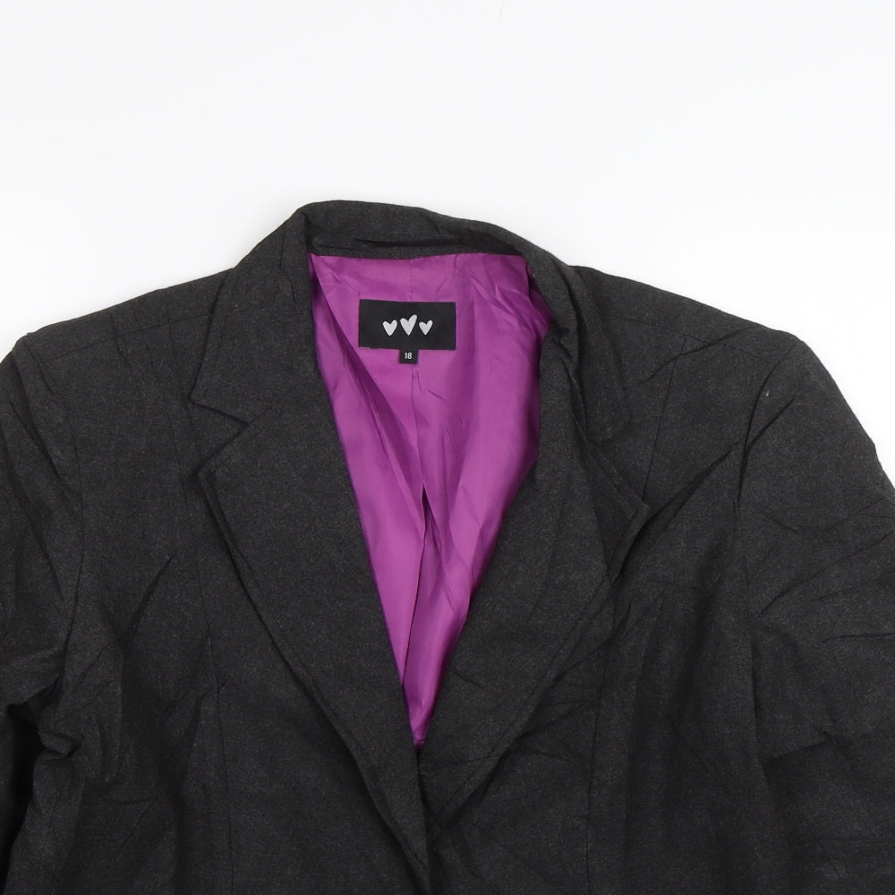 Per Una Womens Black   Jacket Suit Size 18