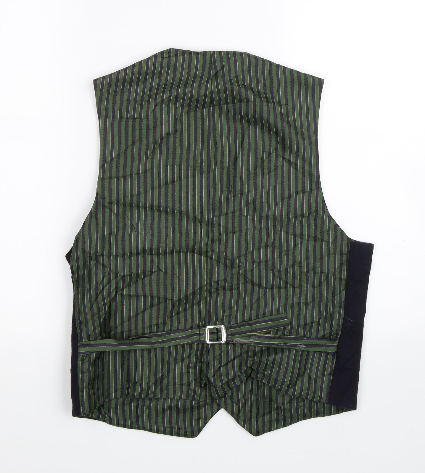 Daniel Poole Mens Blue Striped  Jacket Suit Waistcoat Size M