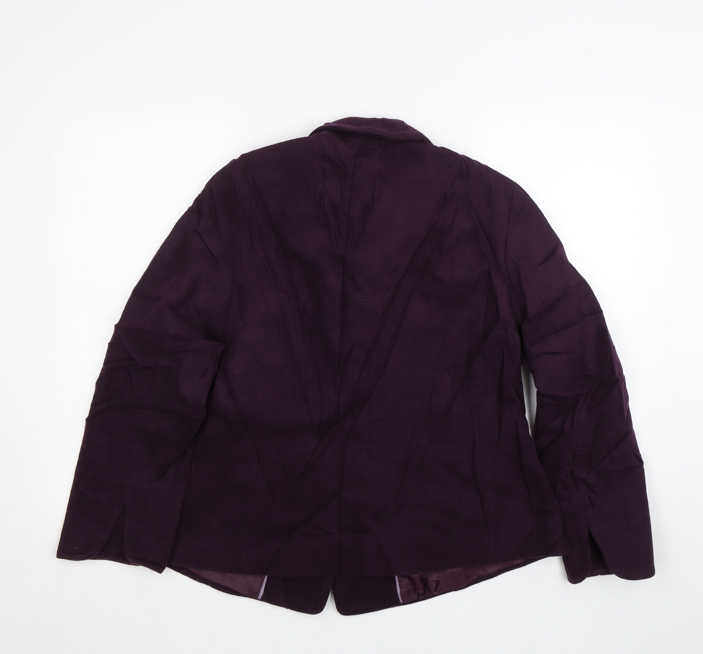 M&S Womens Purple   Overcoat Coat Size 16