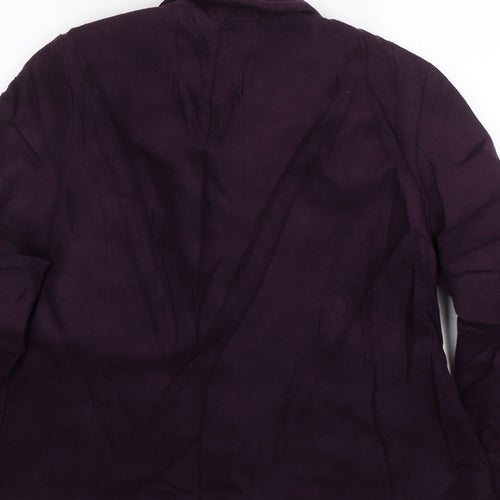 M&S Womens Purple   Overcoat Coat Size 16