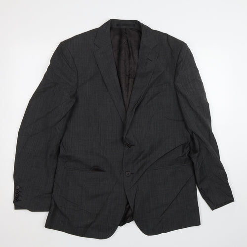 M&S Mens Grey Check  Jacket Suit Size 40