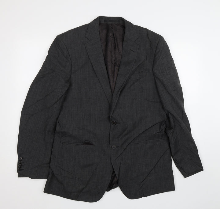 M&S Mens Grey Check  Jacket Suit Size 40