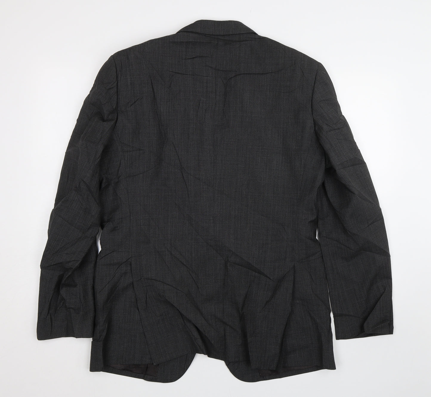 M&S Mens Grey Check  Jacket Suit Size 40
