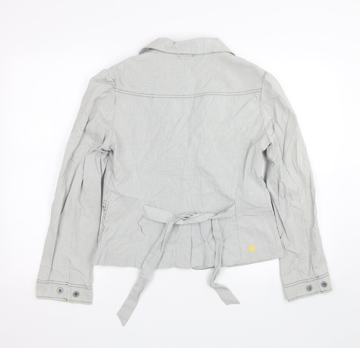 NEXT Womens Grey Striped  Jacket Blazer Size M